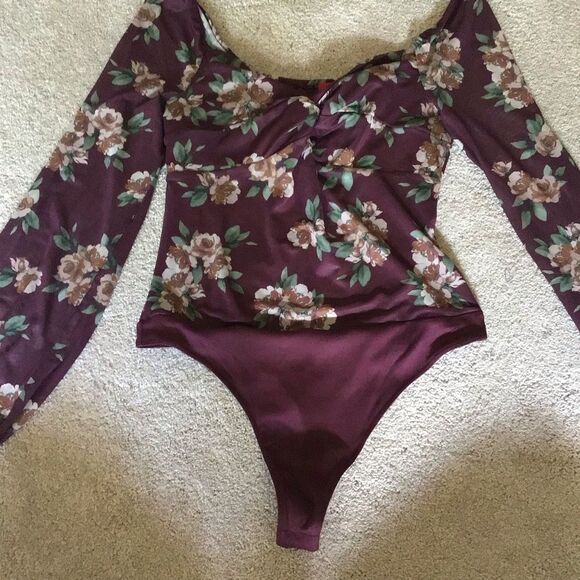 Guess Nicole Floral Mesh Bodysuit - Picture 5 of 12